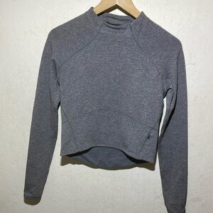 Lululemon Hill And Valley Mock Neck Heathered Slate Size 2